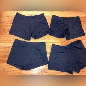 4 bloomers / spandex / boy shorts cheerleading